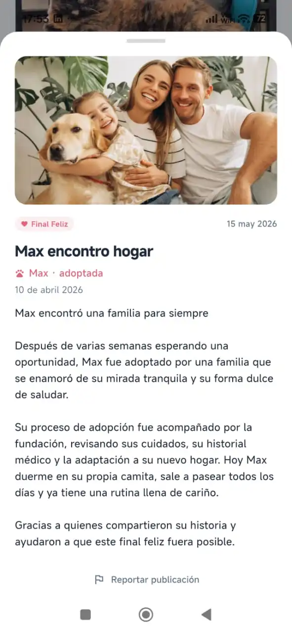 Final feliz · mascota reencontrada